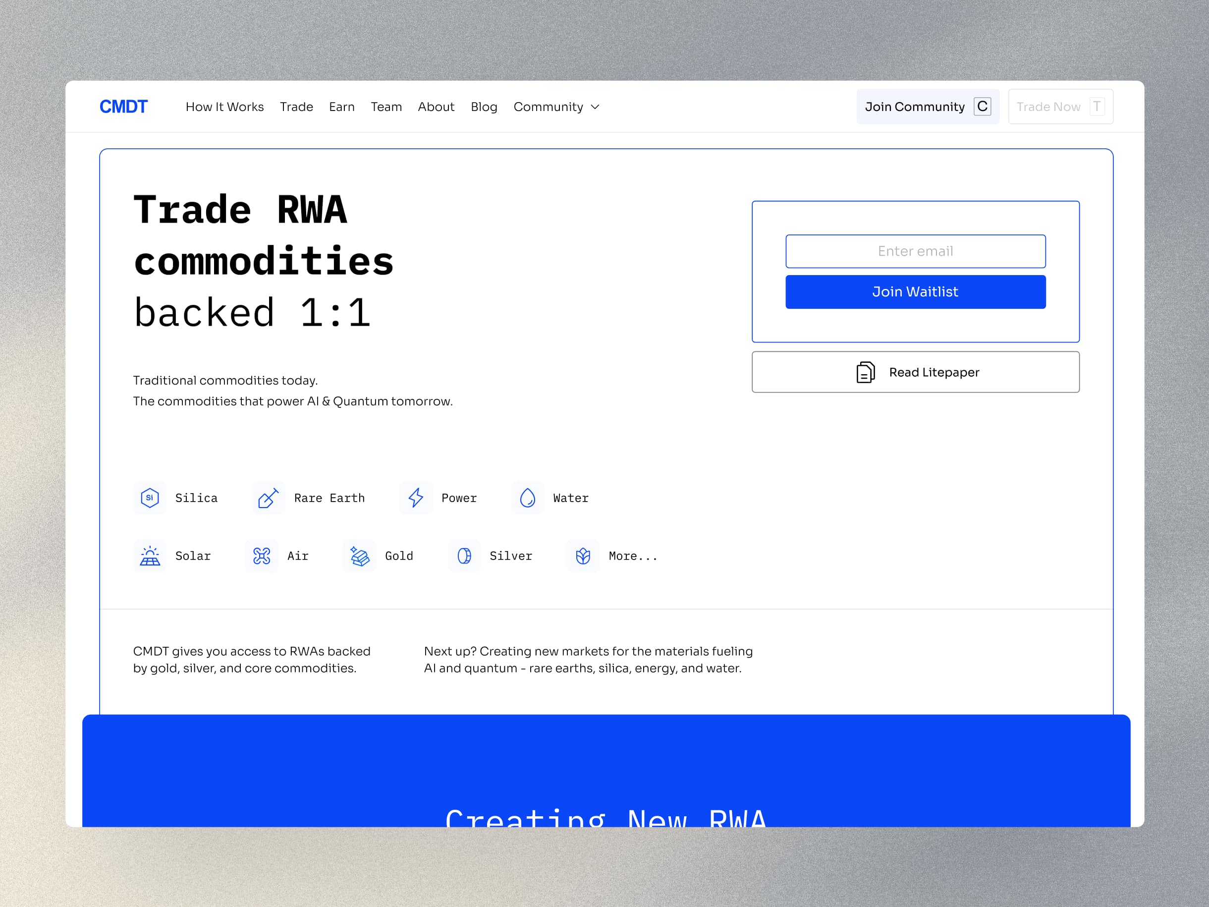 Homepage hero with waitlist form