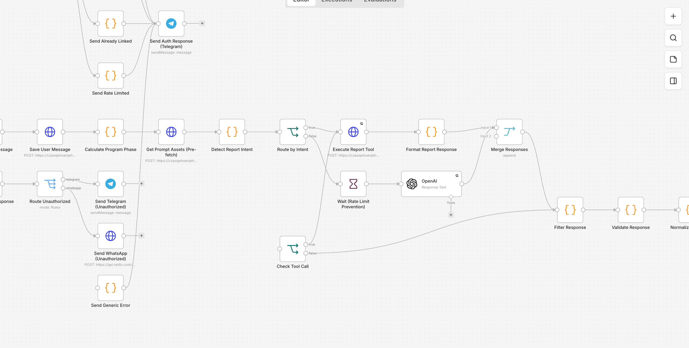 Main conversation flow