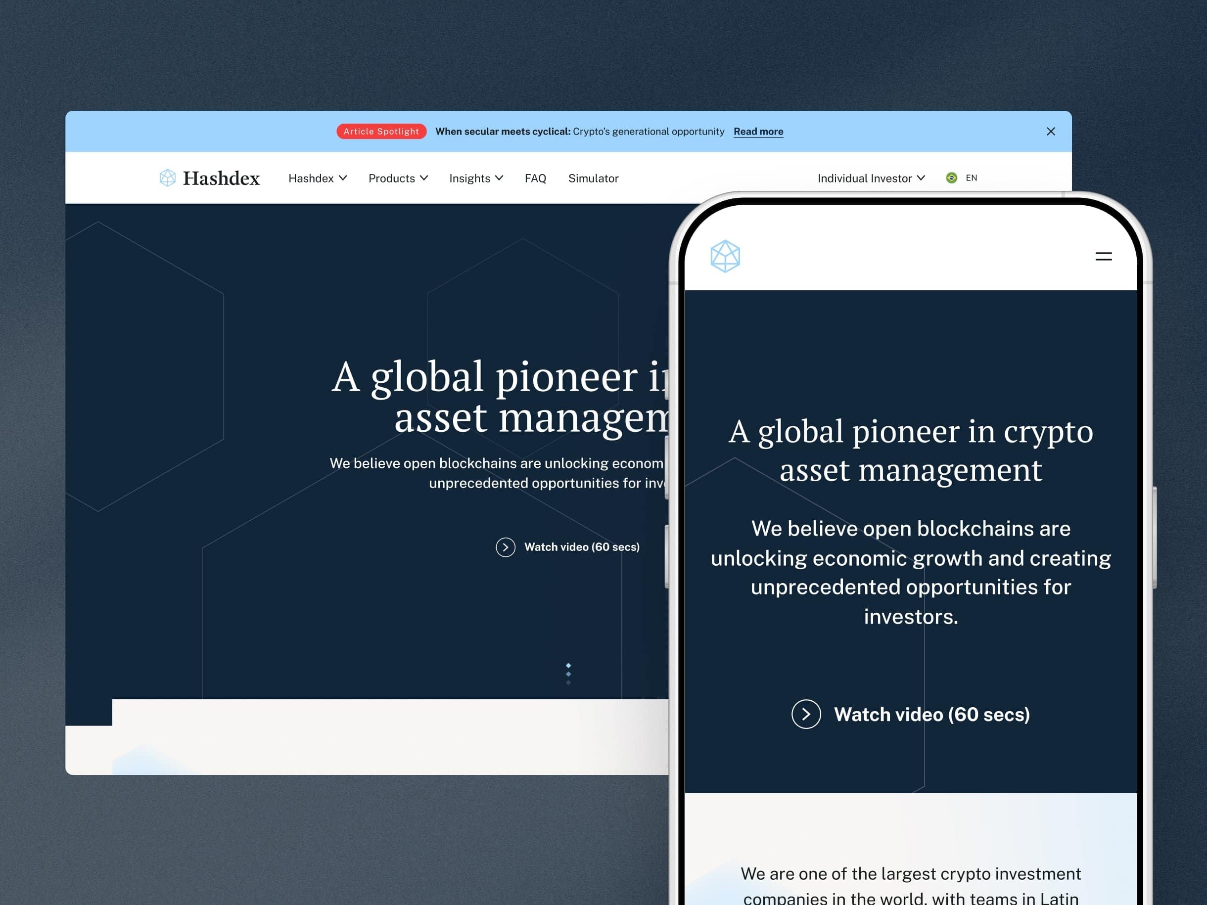 Homepage hero banner