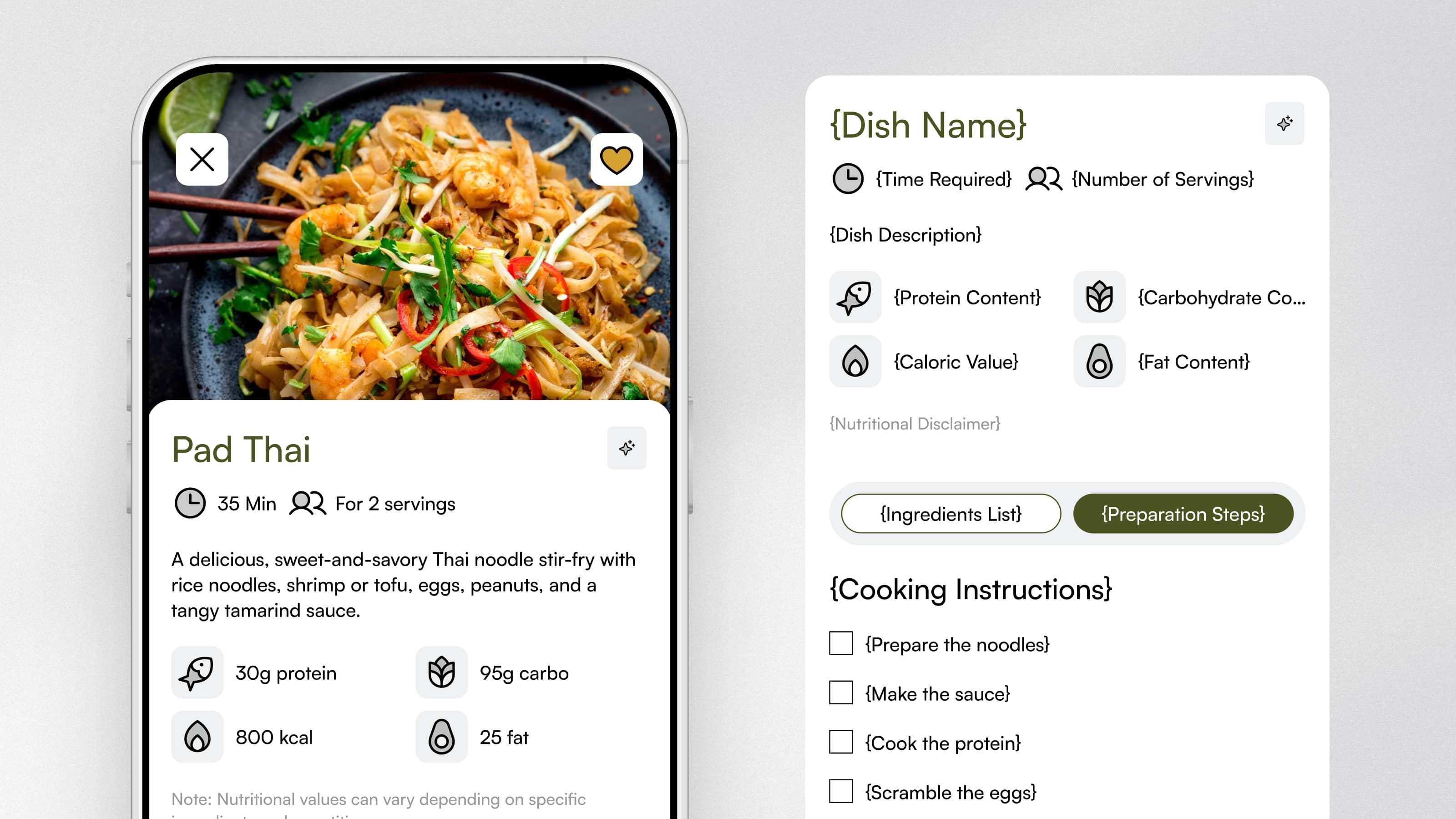 Recipe card template